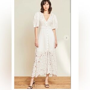 Veronica Beard White Maxi Dress (professionally altered)